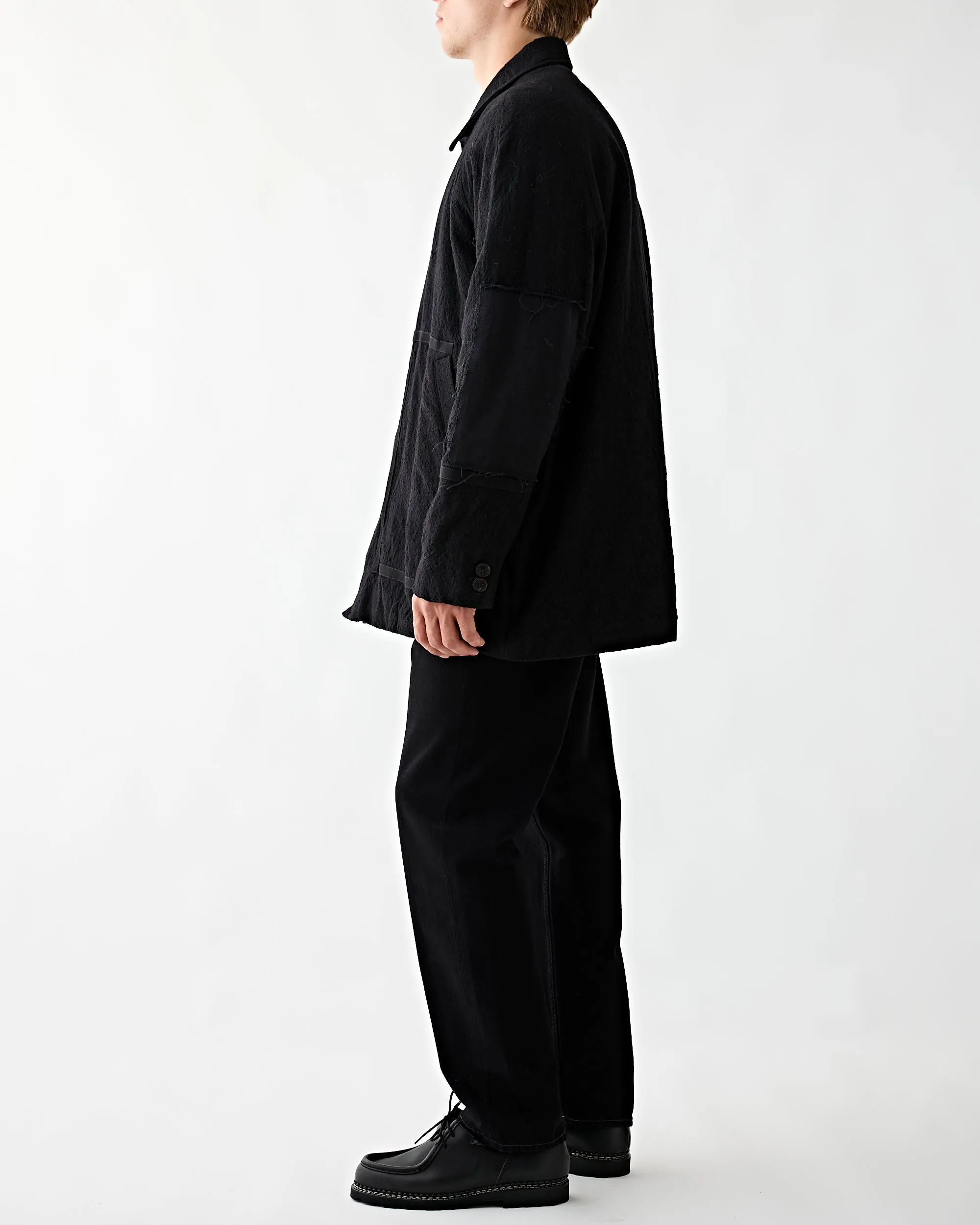 AM2-3 Wool Coat Black