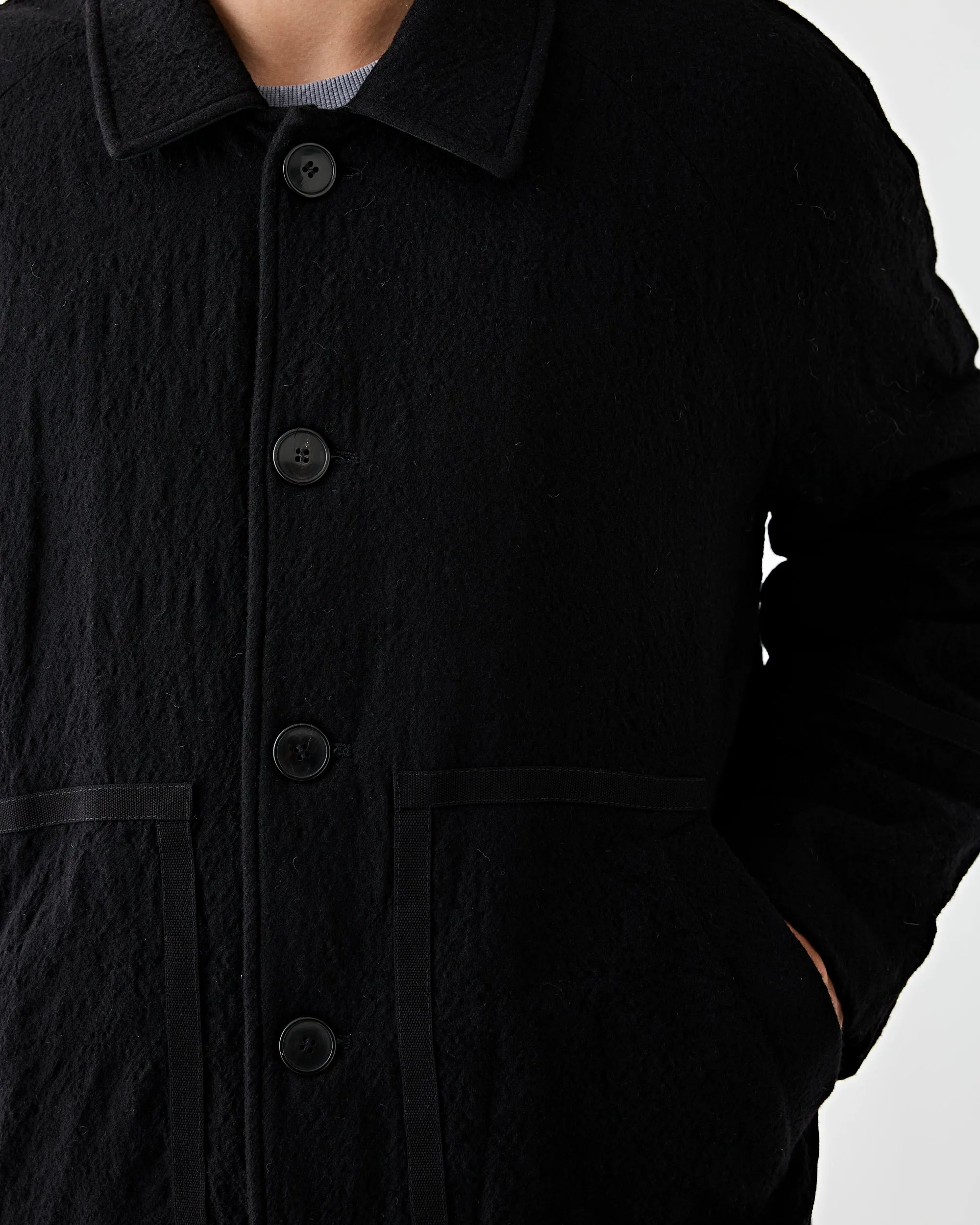 AM2-3 Wool Coat Black