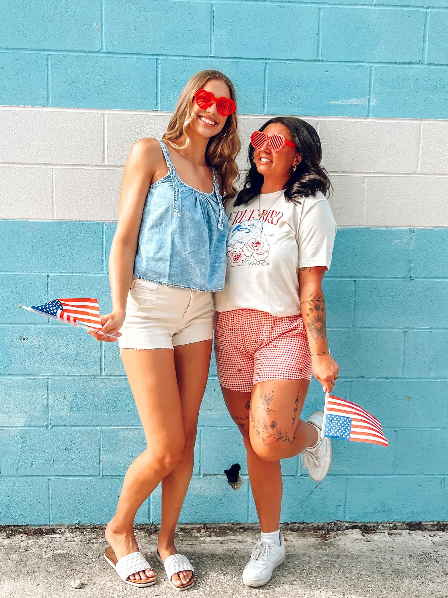 American Cherry Gingham Shorts | Red