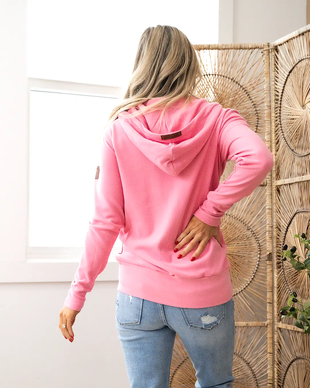 Ampersand Ave Performance Fleece FullZip Sweatshirt - Pink Tulip