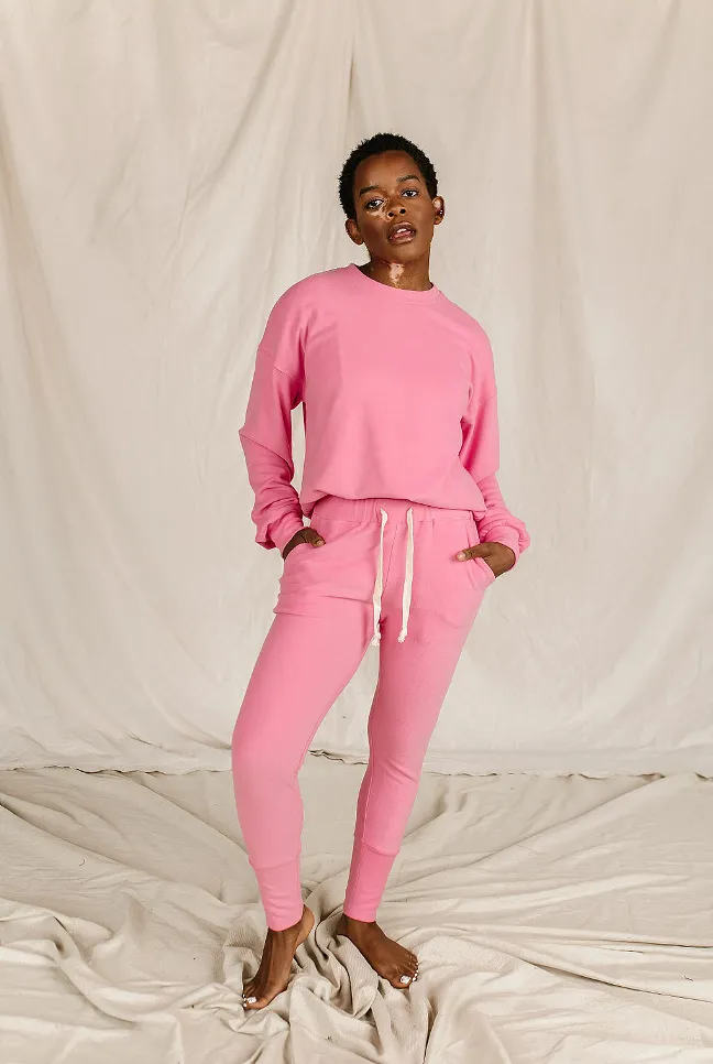 Ampersand Avenue Jogger Performance Fleece - Pink Tulip