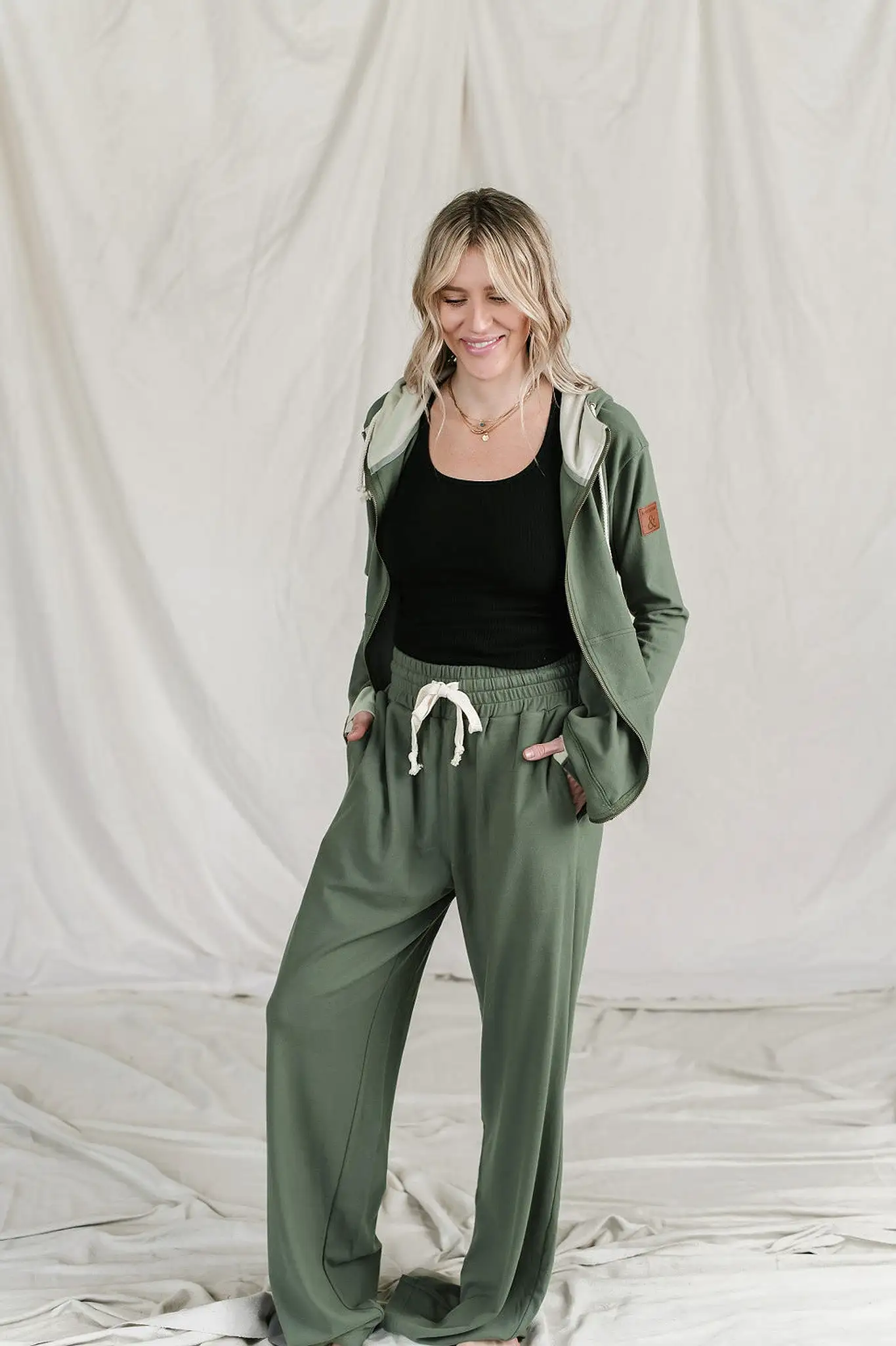 Ampersand Avenue Performance Fleece Free Time Wide Leg Comfy Pant - Wanderlust