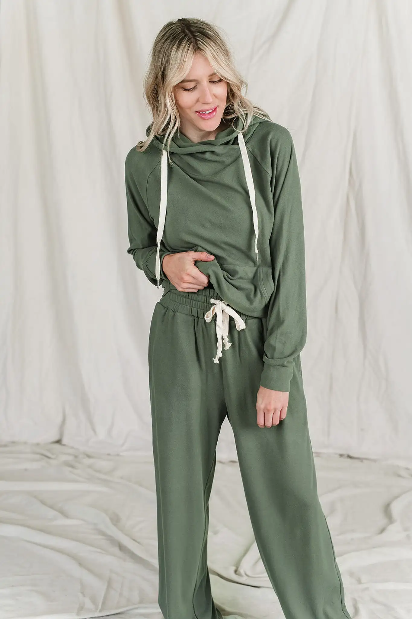 Ampersand Avenue Performance Fleece Free Time Wide Leg Comfy Pant - Wanderlust