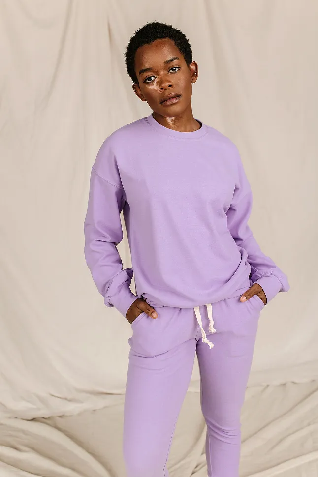 Ampersand Avenue Performance Fleece University Pullover - Wisteria