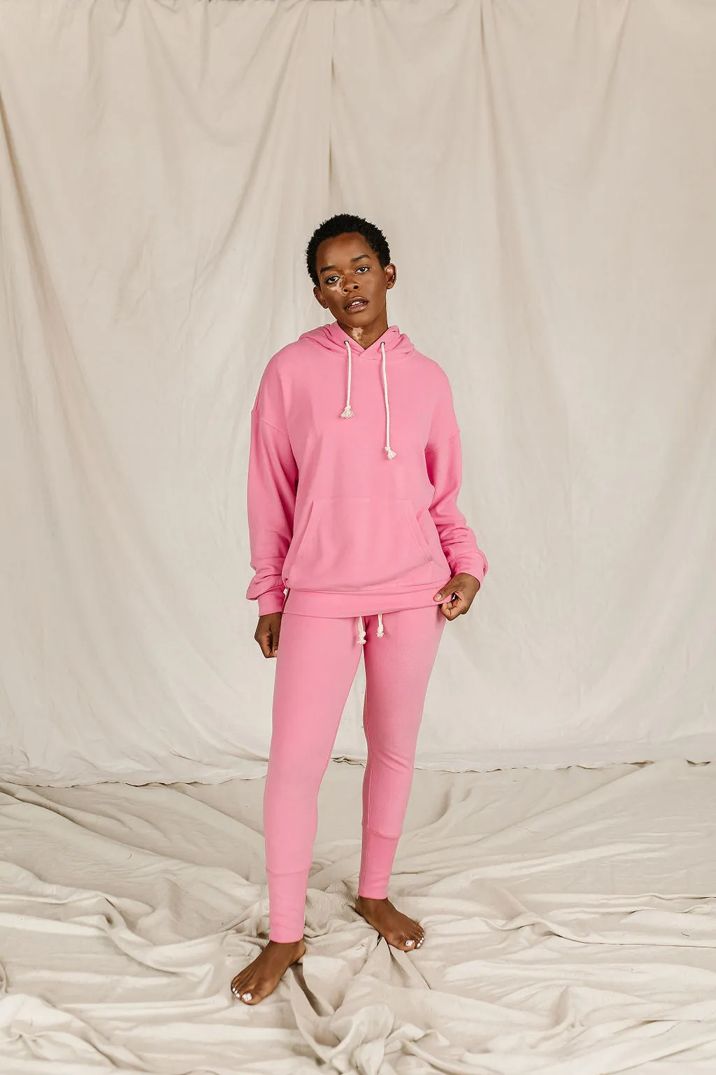 Ampersand Performance Fleece Joggers - Pink Tulip