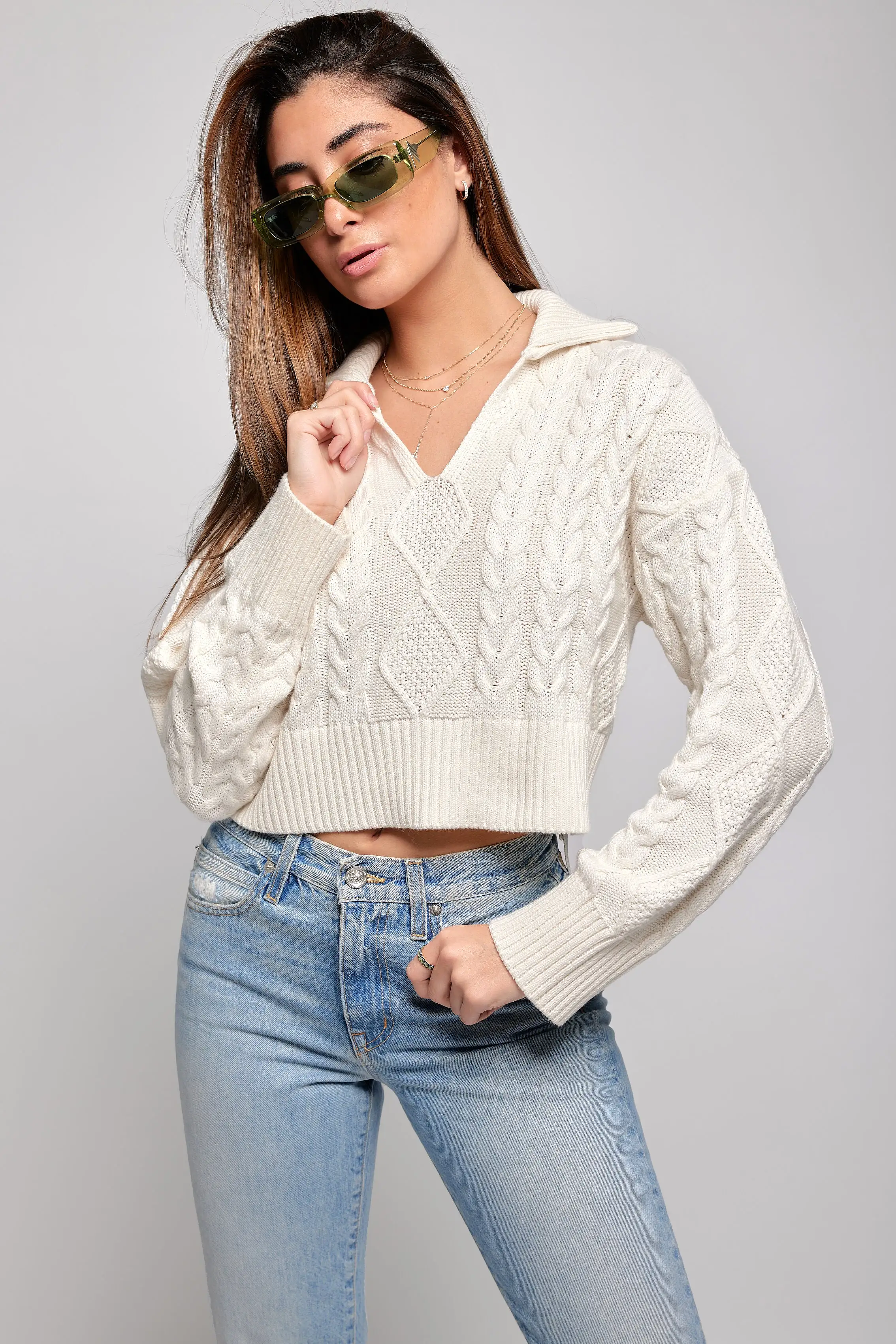 Anaya Sweater in Gardenia