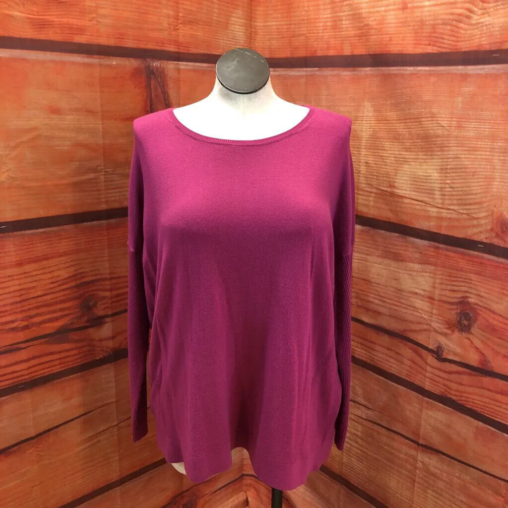 ANN TAYLOR LOFT HOT PNK CREW NCK SWTR SZ XL NWT TCC