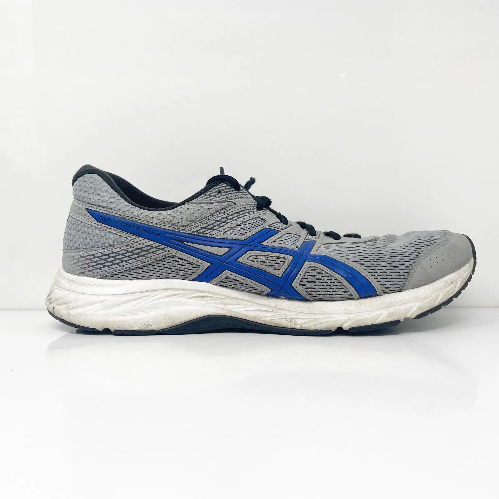 Asics Mens Gel Contend 6 1011B104 Gray Running Shoes Sneakers Size 12