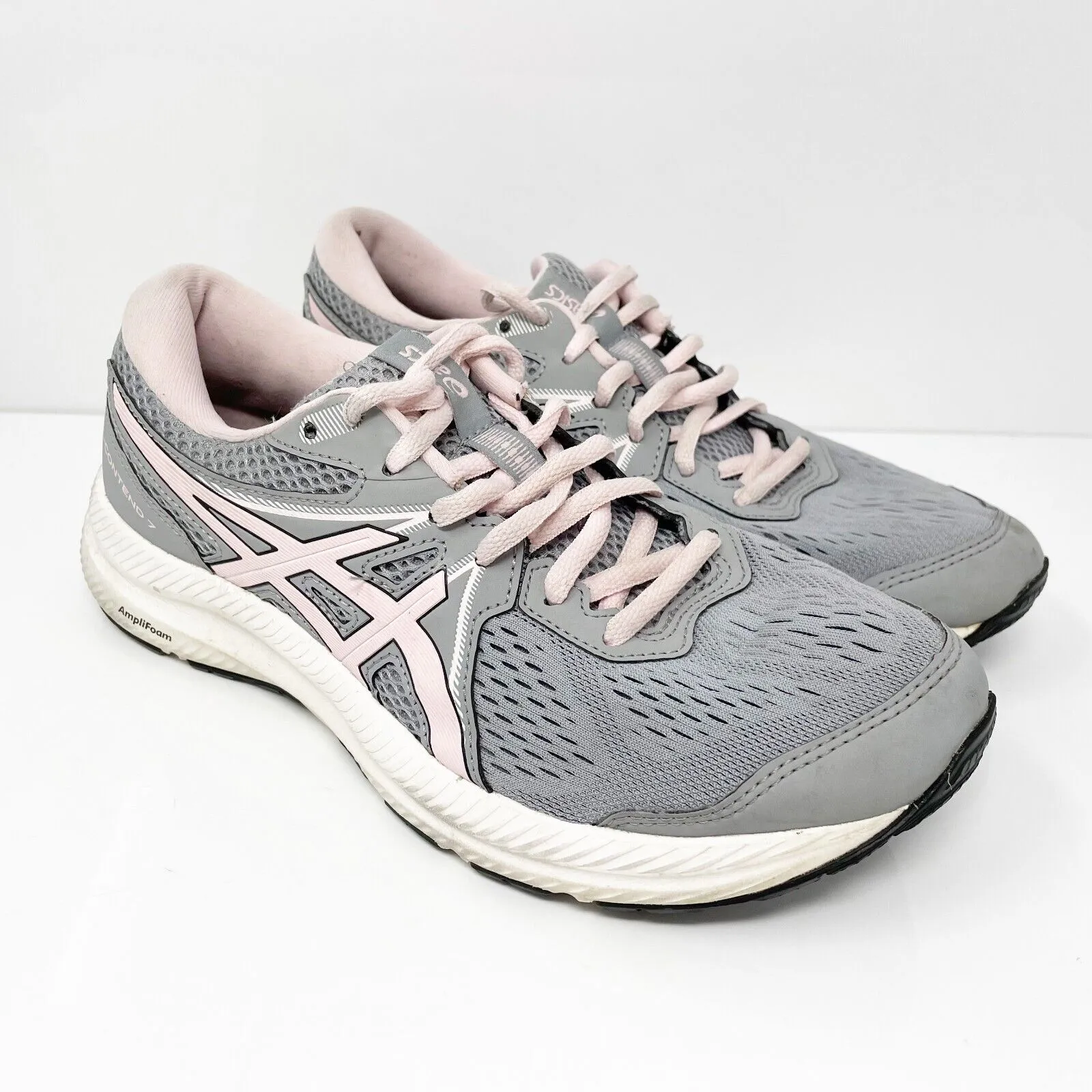 Asics Womens Gel Contend 7 1012A911 Gray Running Shoes Sneakers Size 7.5