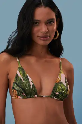 Banana Leaves Bikini Tie Side Top