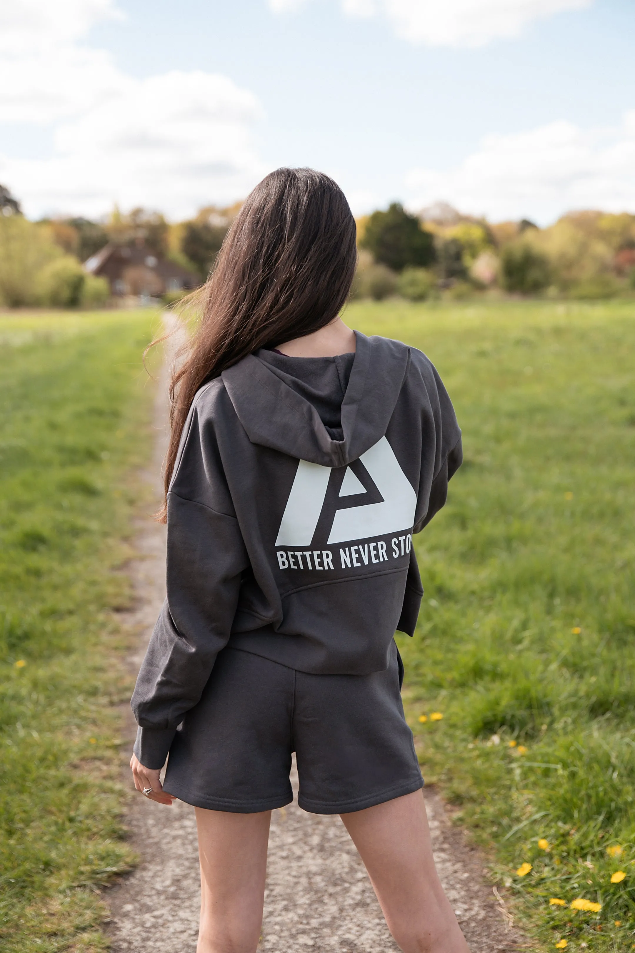 Better Never Stops 1/4 Zip Hoodie Graphite