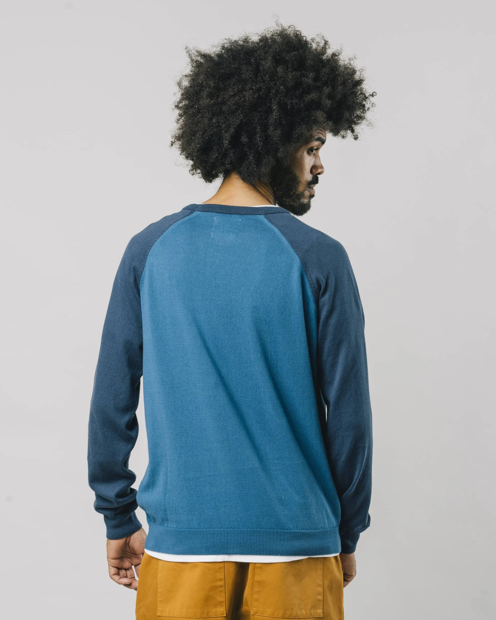 Blue Color Block Sweater