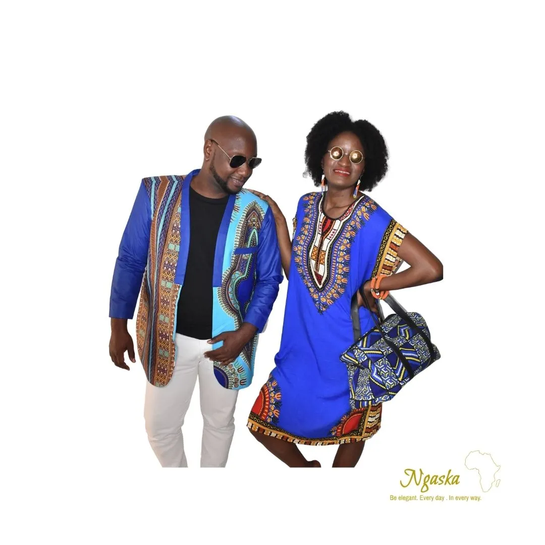 Blue Dashiki Jacket DJB