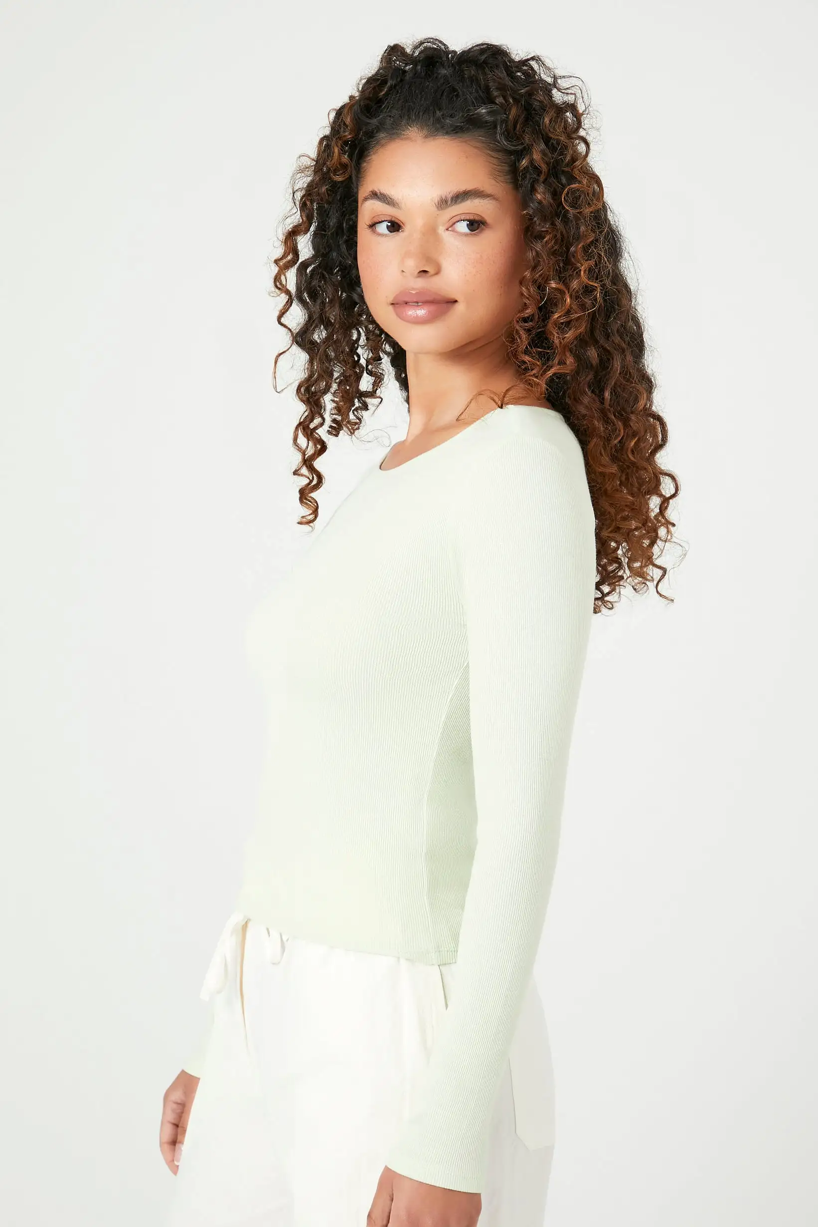 Boat Neck Long-Sleeve Top