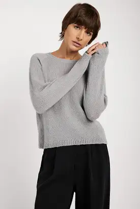 Bouclé Sweater in Heather Grey