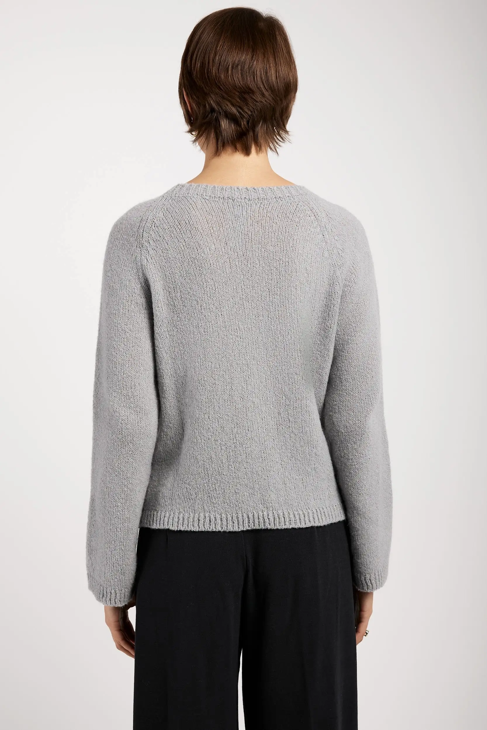 Bouclé Sweater in Heather Grey