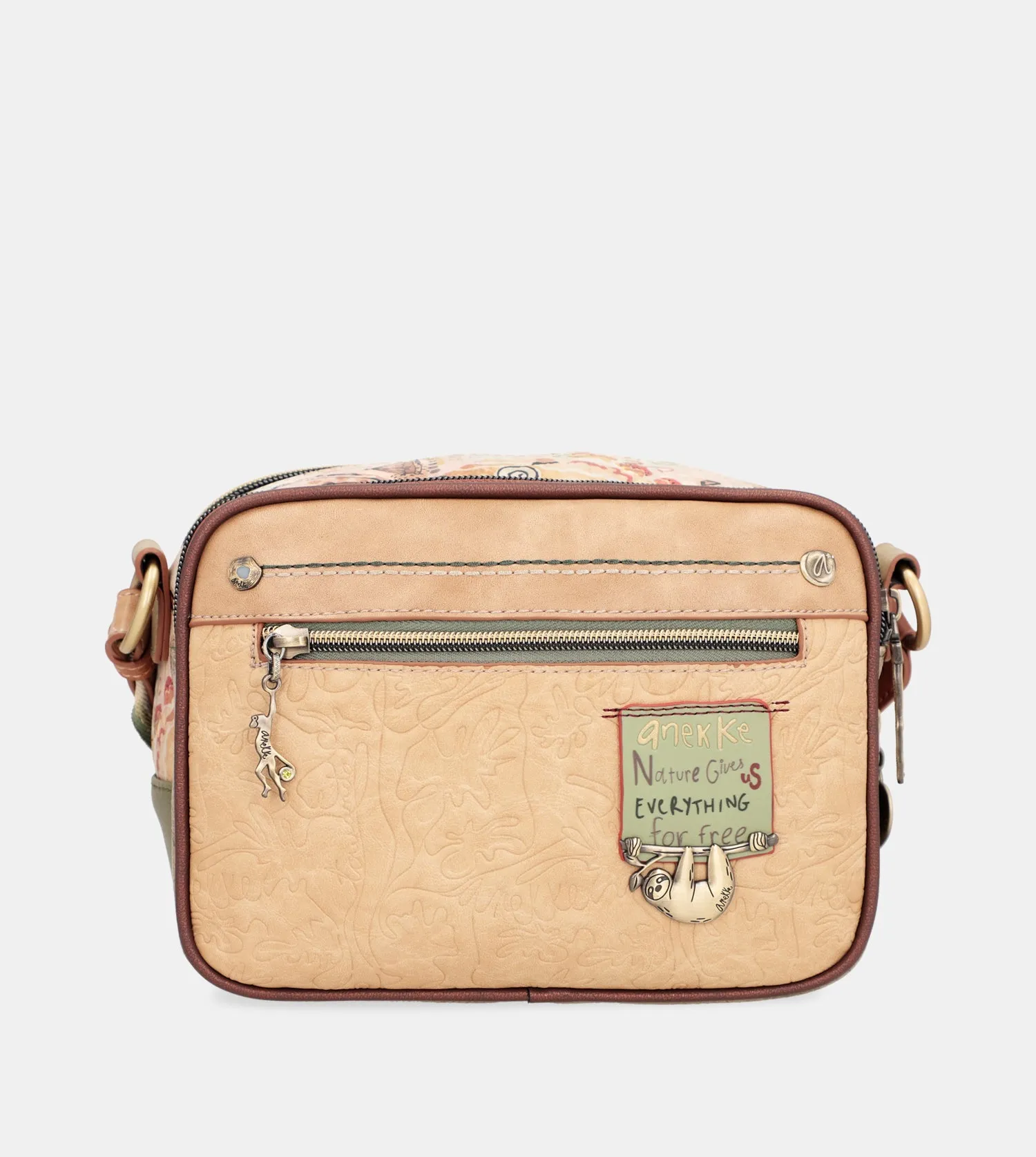 Butterfly crossbody bag with double compartments