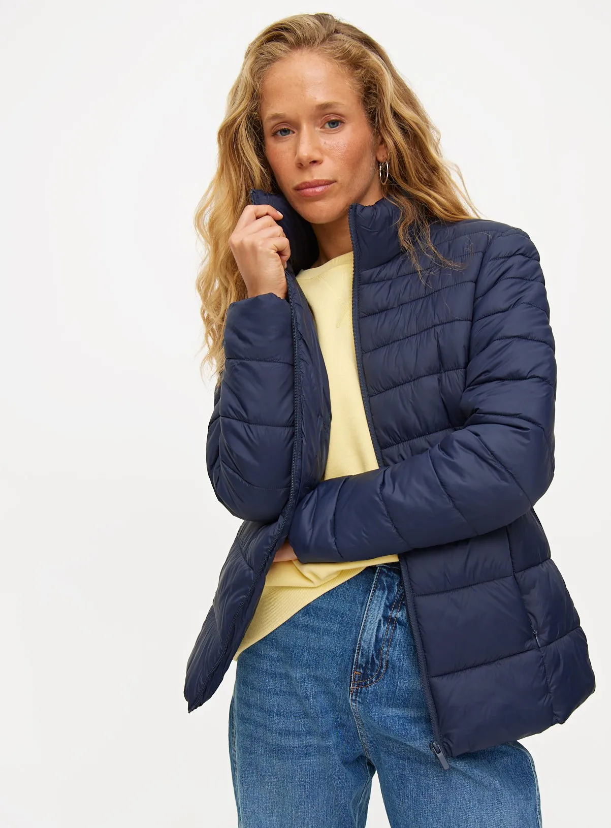 Buy Navy Lightweight Padded Pack-Away Jacket M | Jackets | Tu