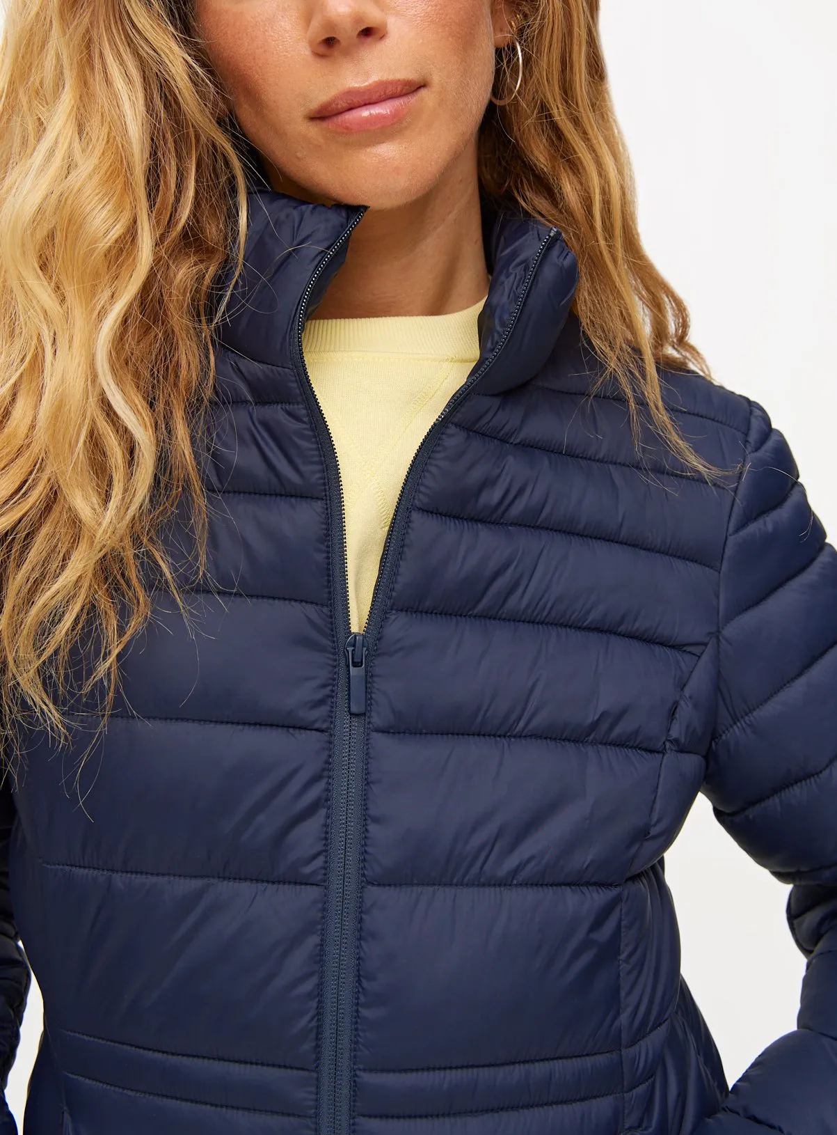 Buy Navy Lightweight Padded Pack-Away Jacket M | Jackets | Tu