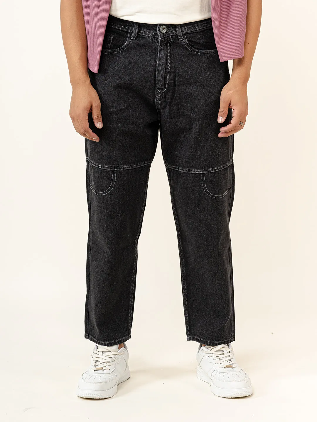 Carbon Black Baggy Fit Denim Jeans