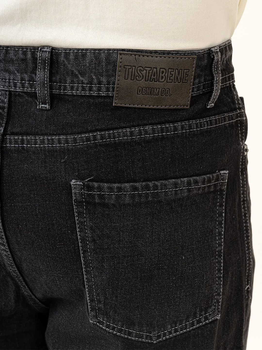 Carbon Black Baggy Fit Denim Jeans