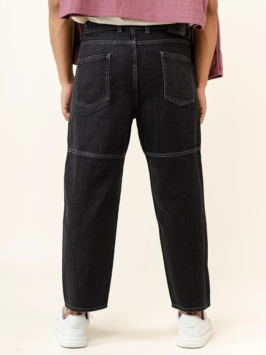 Carbon Black Baggy Fit Denim Jeans