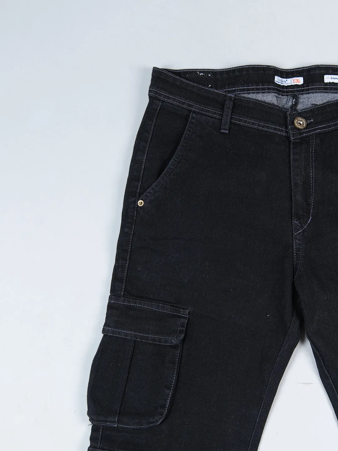 Carbon Black Cargo Jeans