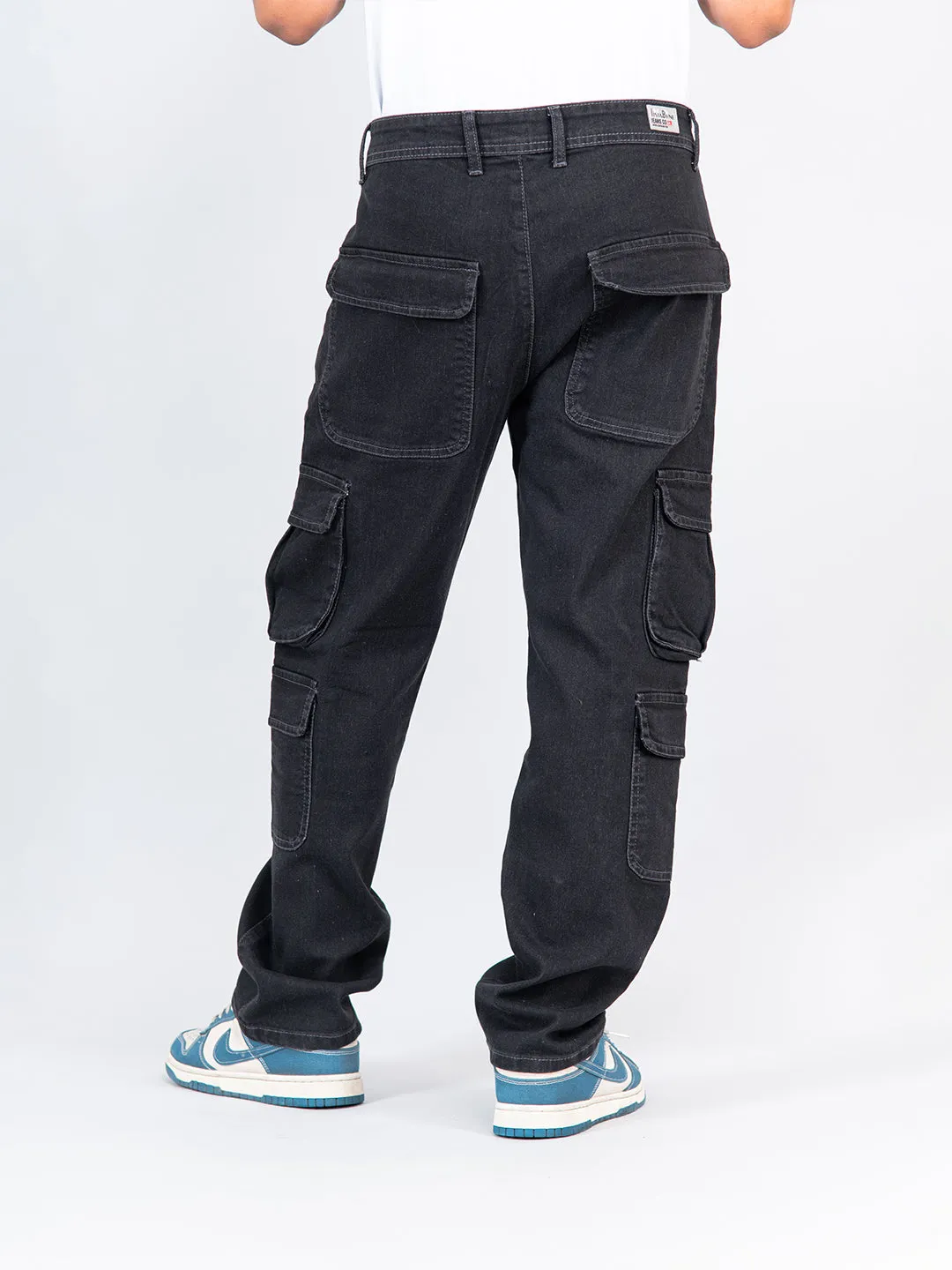 Carbon Black Cargo Jeans