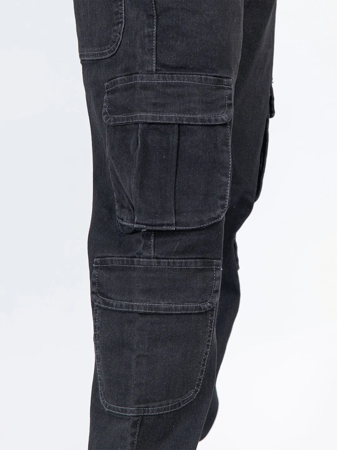 Carbon Black Cargo Jeans