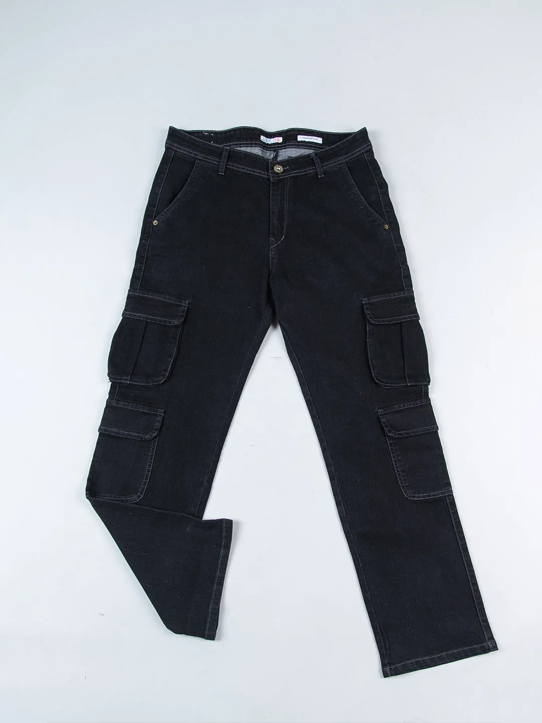 Carbon Black Cargo Jeans