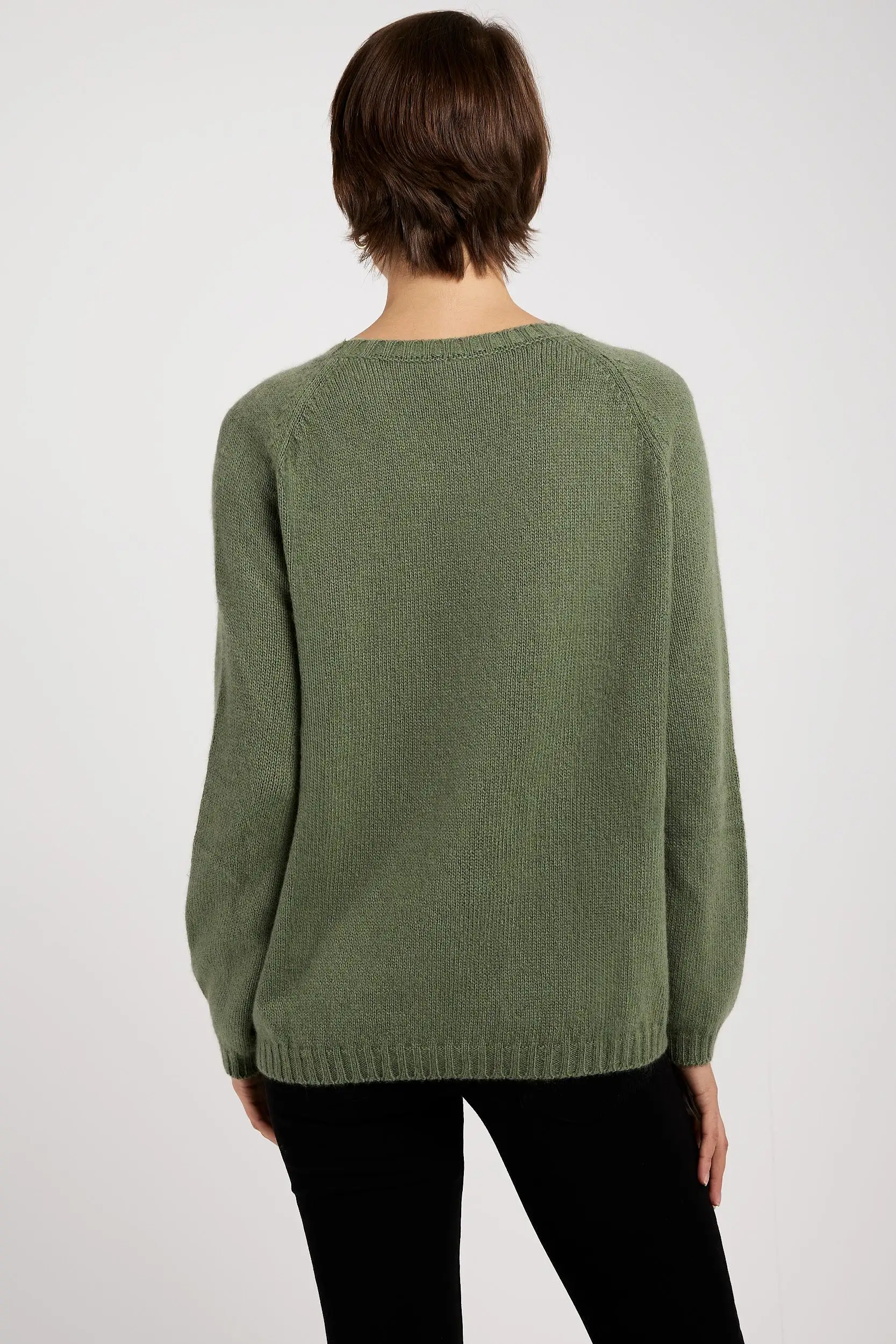 Cashmere Sweater in Pesto