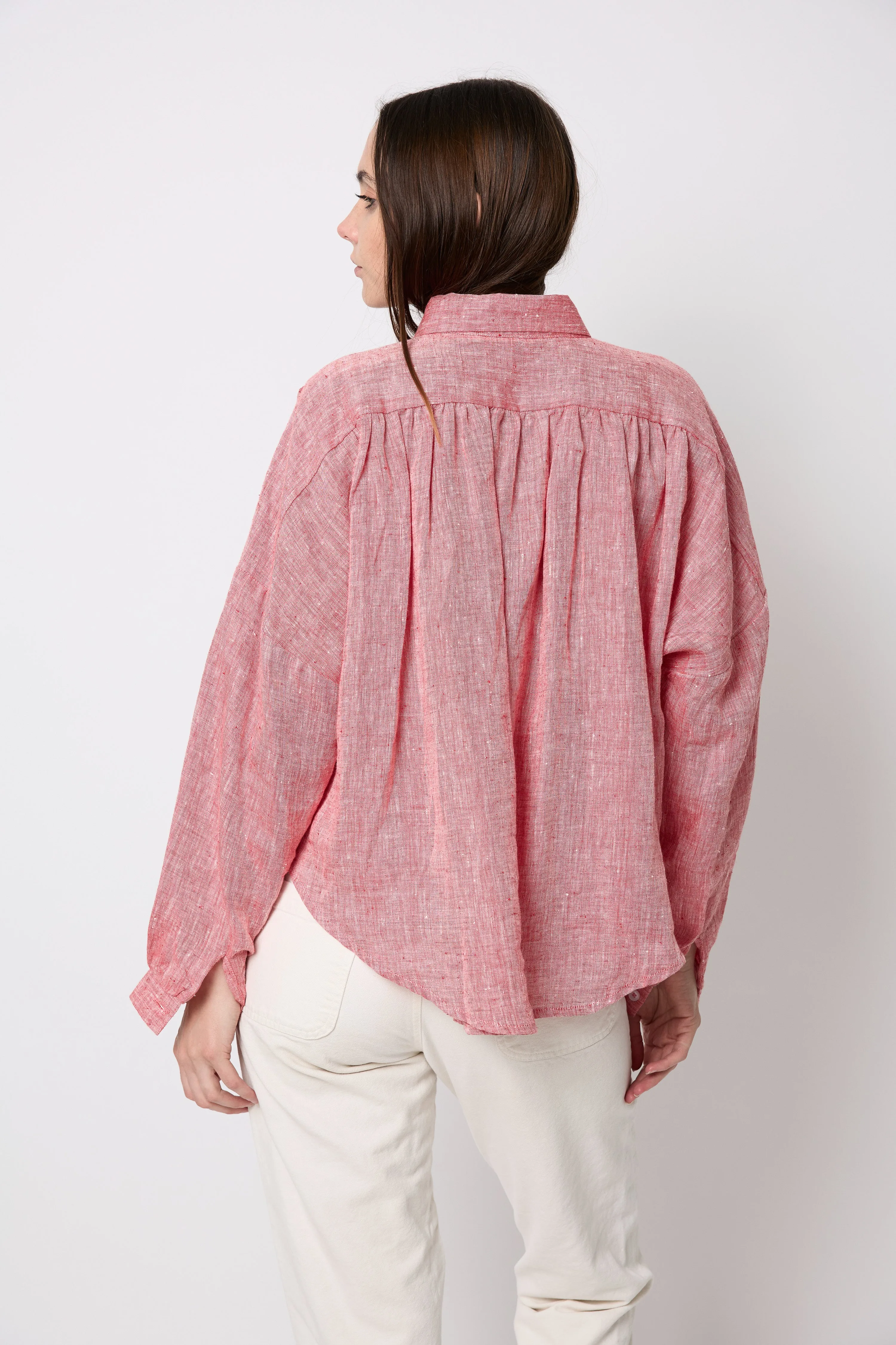 Chambray Parr Blouse ° Scarlet