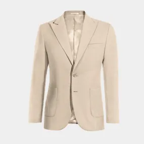 Champagne peak lapel slim fit Jacket with patched pockets