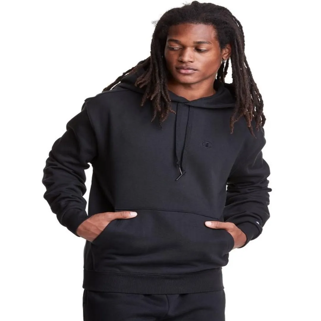 CHAMPION “SUPER FLEECE” SMALL LOGO CONE HOODY-BLACK