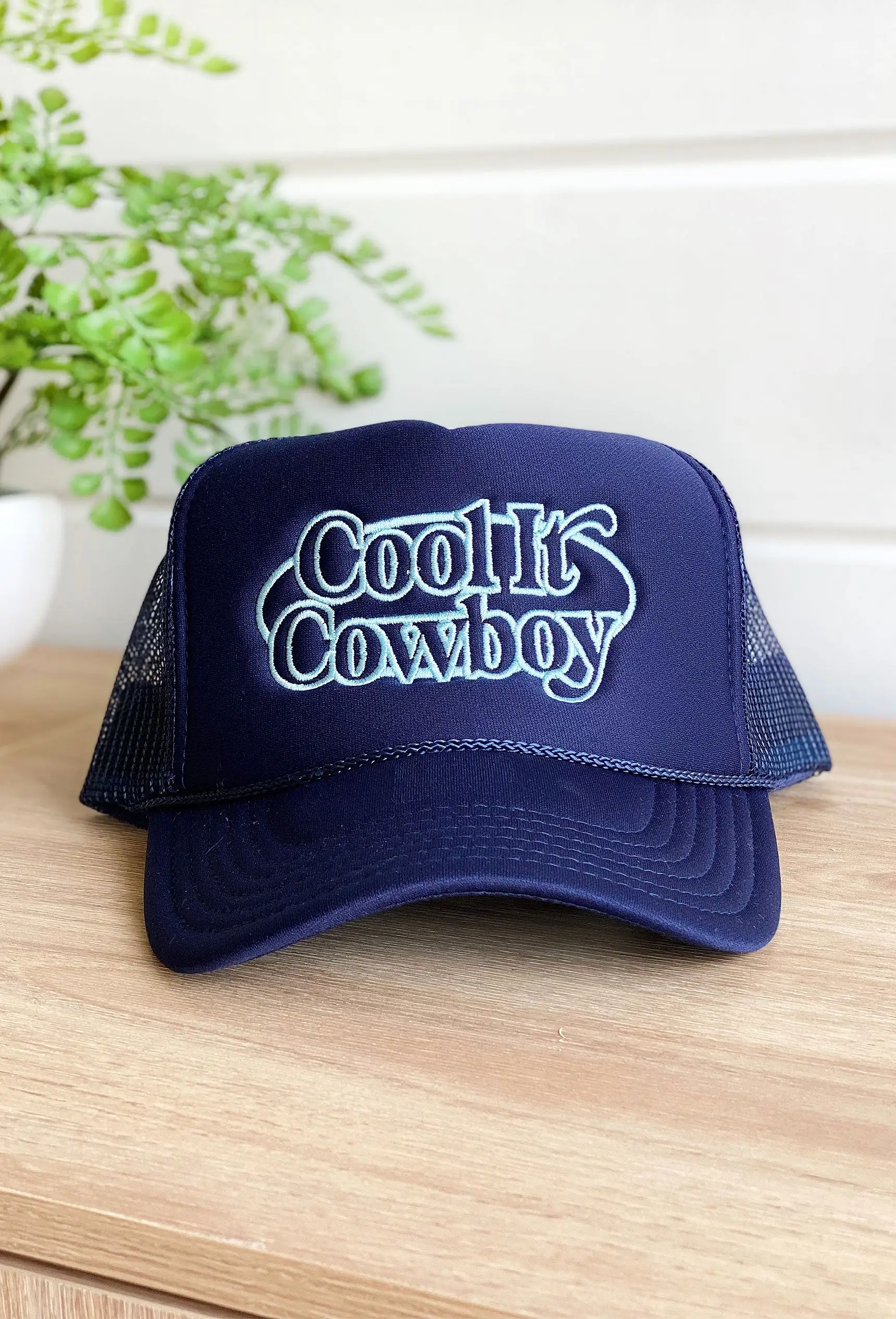 Charlie Southern: Blue Cool It Cowboy Trucker Hat