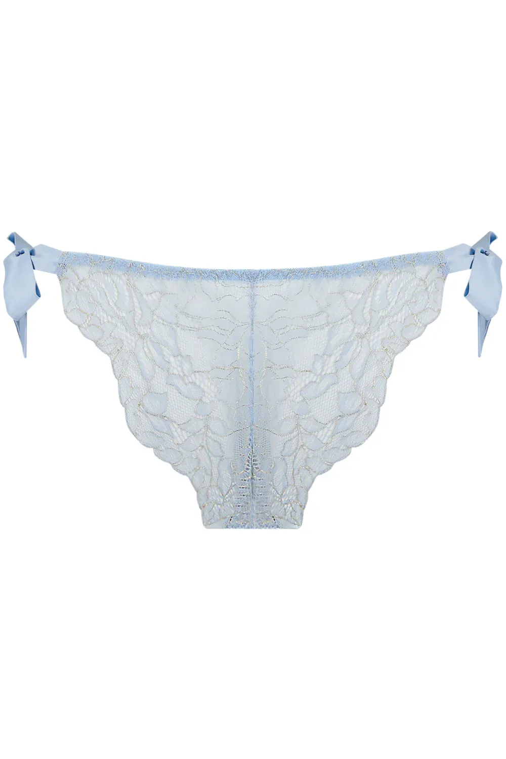 Coco de Mer - Ella Side Tie Knicker | Sky Blue