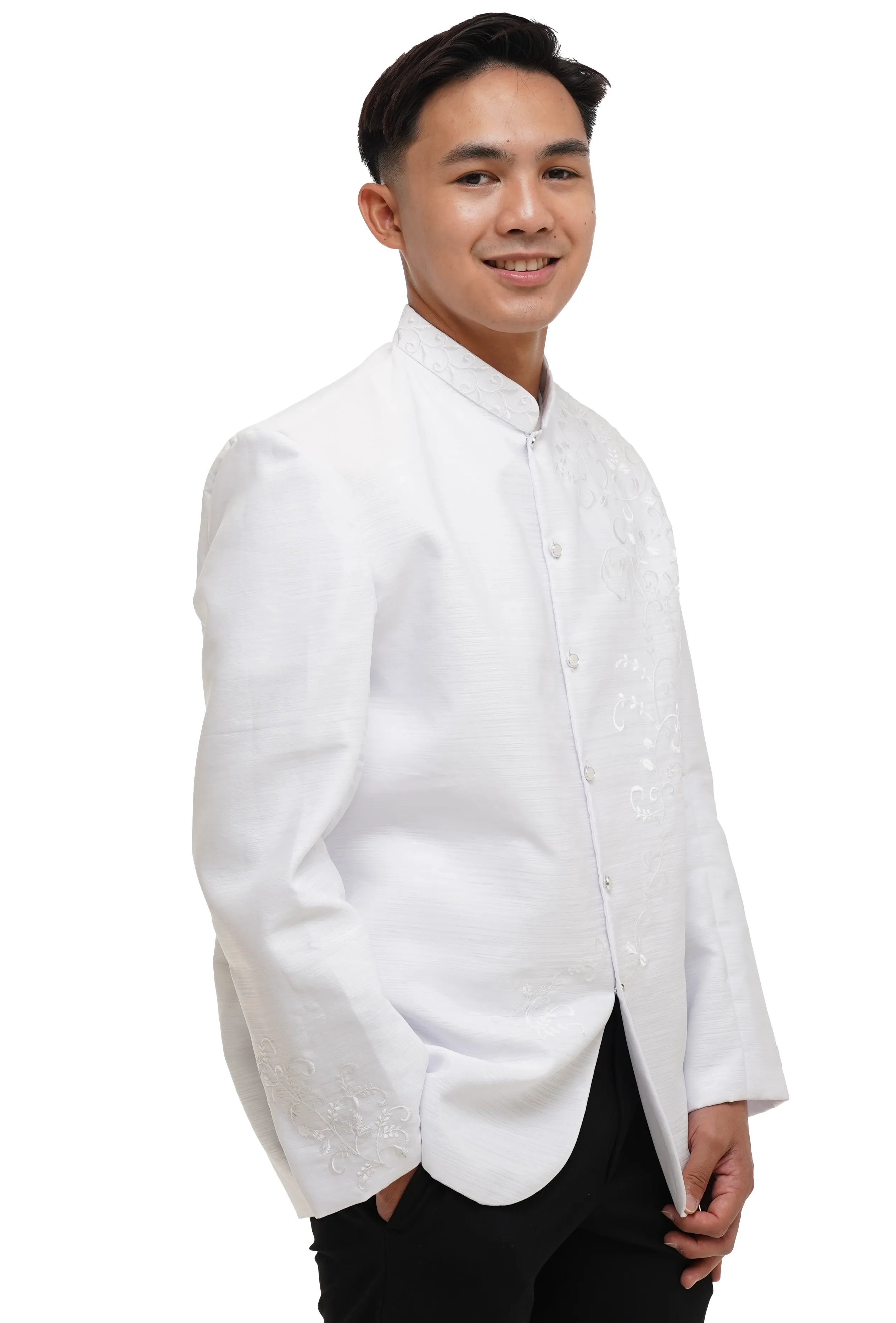 Cocoon White Premium Barong Tagalog Coat - Evan - JS43