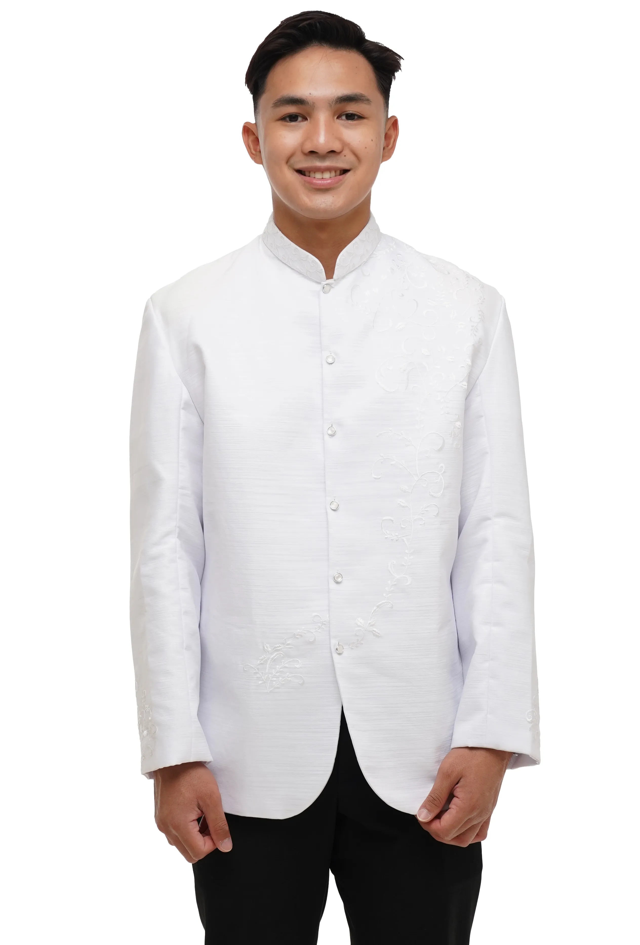 Cocoon White Premium Barong Tagalog Coat - Evan - JS43