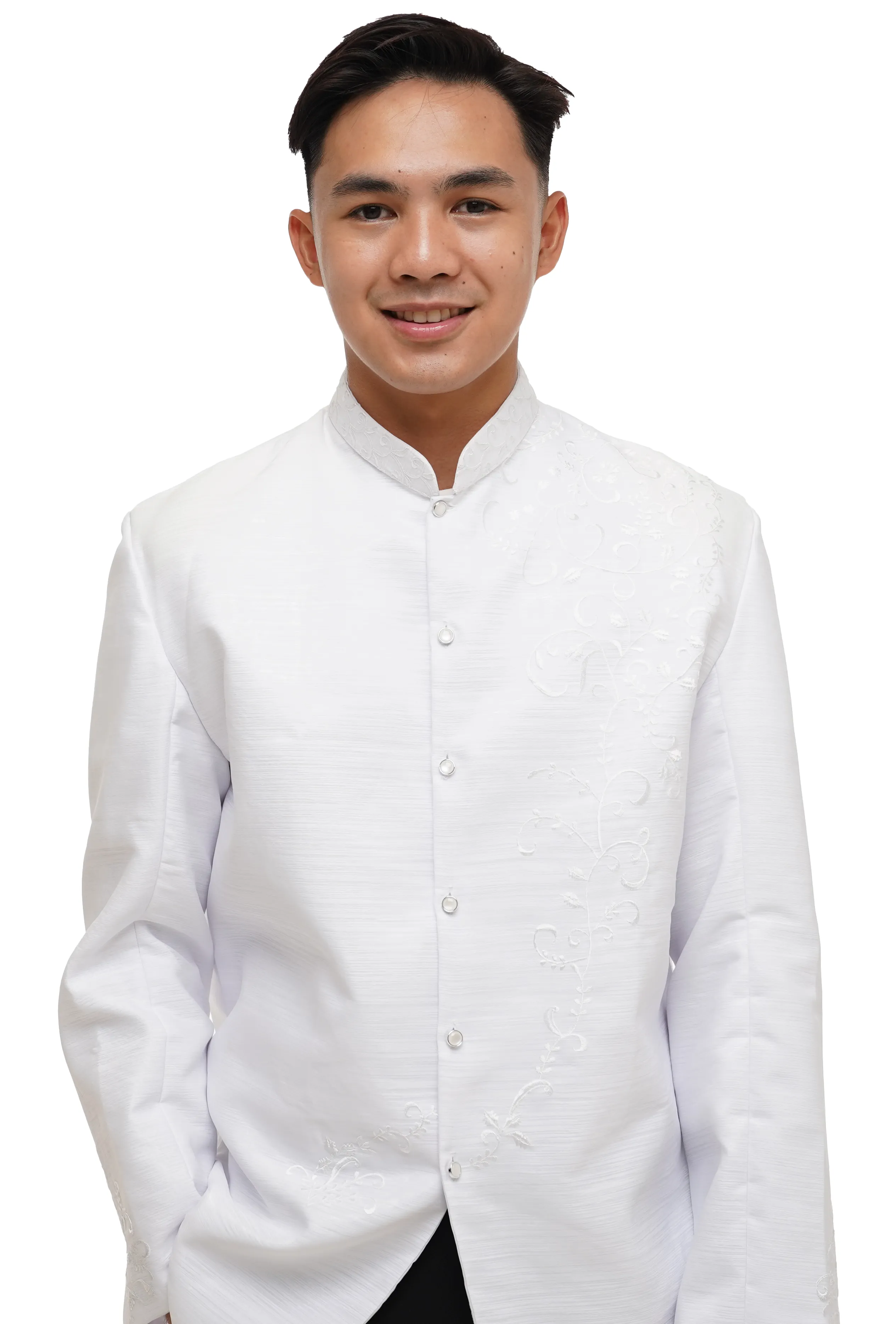 Cocoon White Premium Barong Tagalog Coat - Evan - JS43