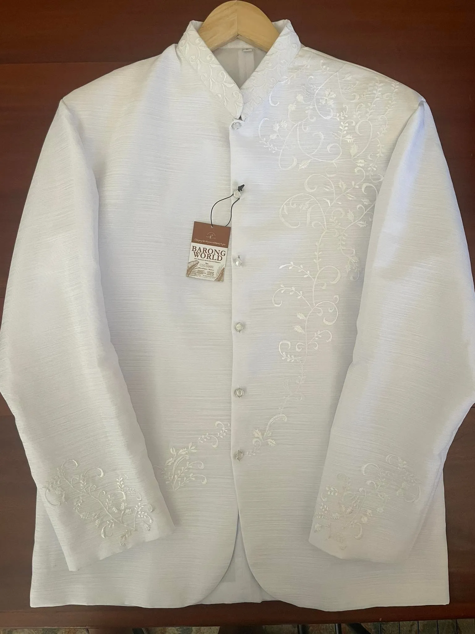 Cocoon White Premium Barong Tagalog Coat - Evan - JS43