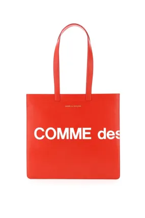 Comme Des Garcons Wallet    Comme Des Garcons Wallet Leather Tote Bag With Logo