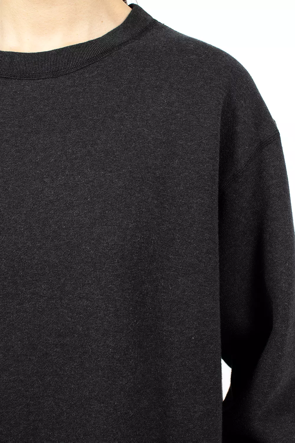 Crew Neck Pullover Heather Black