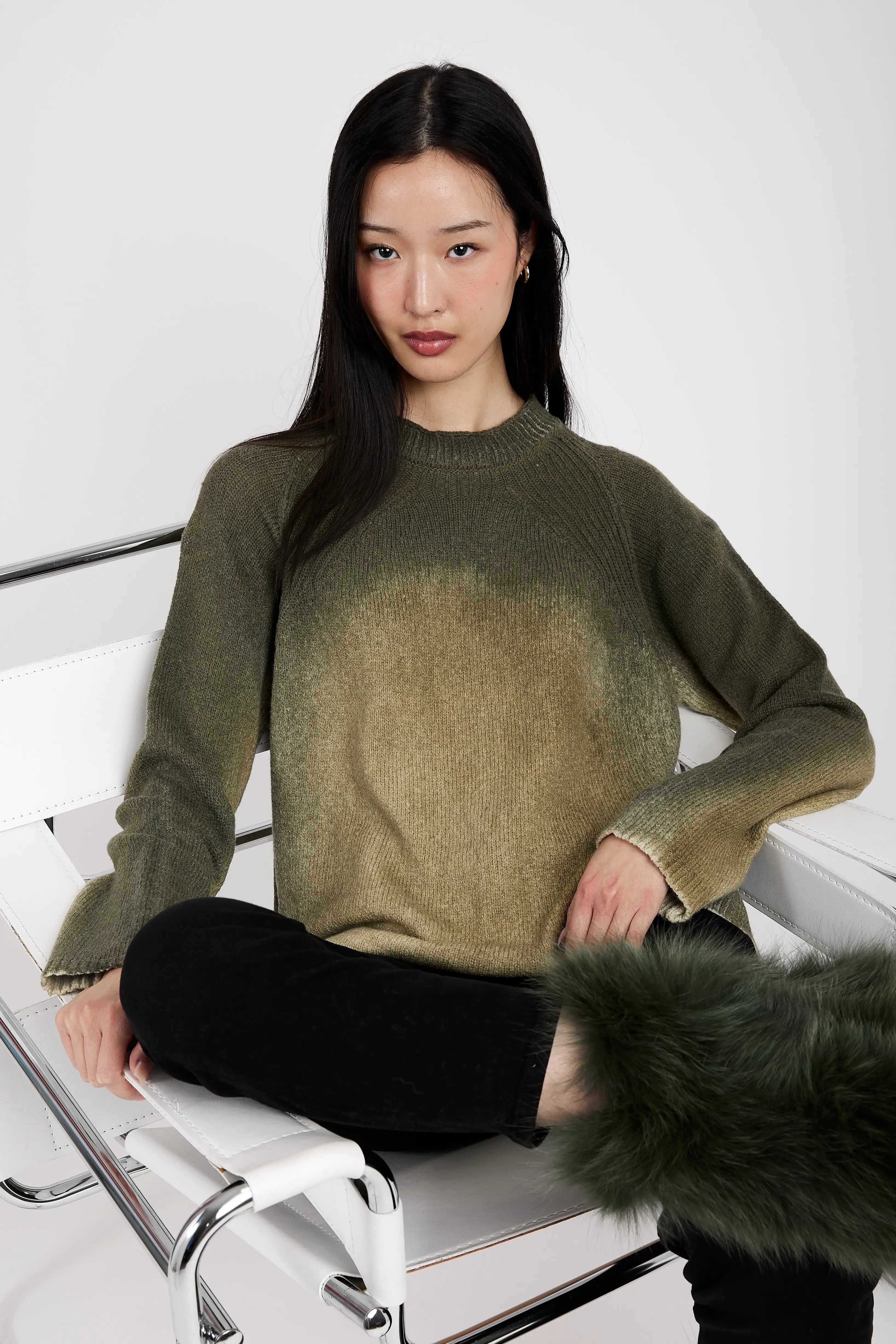 Crewneck Sweater in Forest