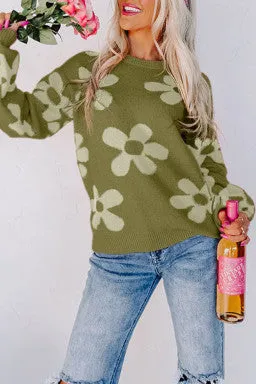 Cypress Big Flower Sweater