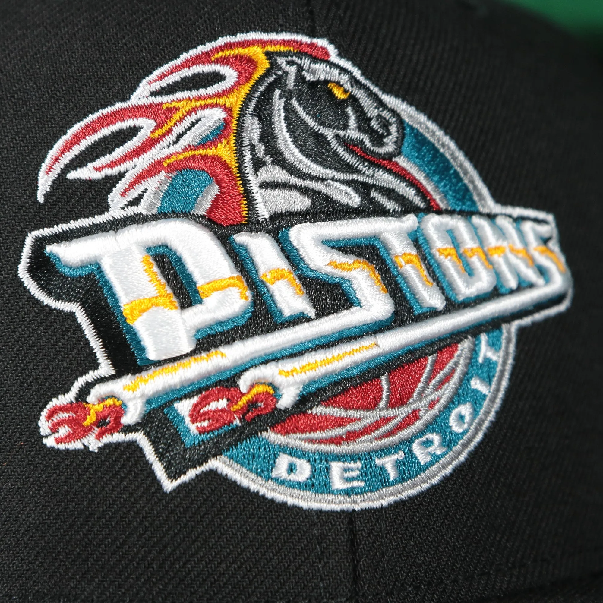 Detroit Pistons Hardwood Classics Eastern Conference Side Patch Green Bottom | Black Snapback Hat