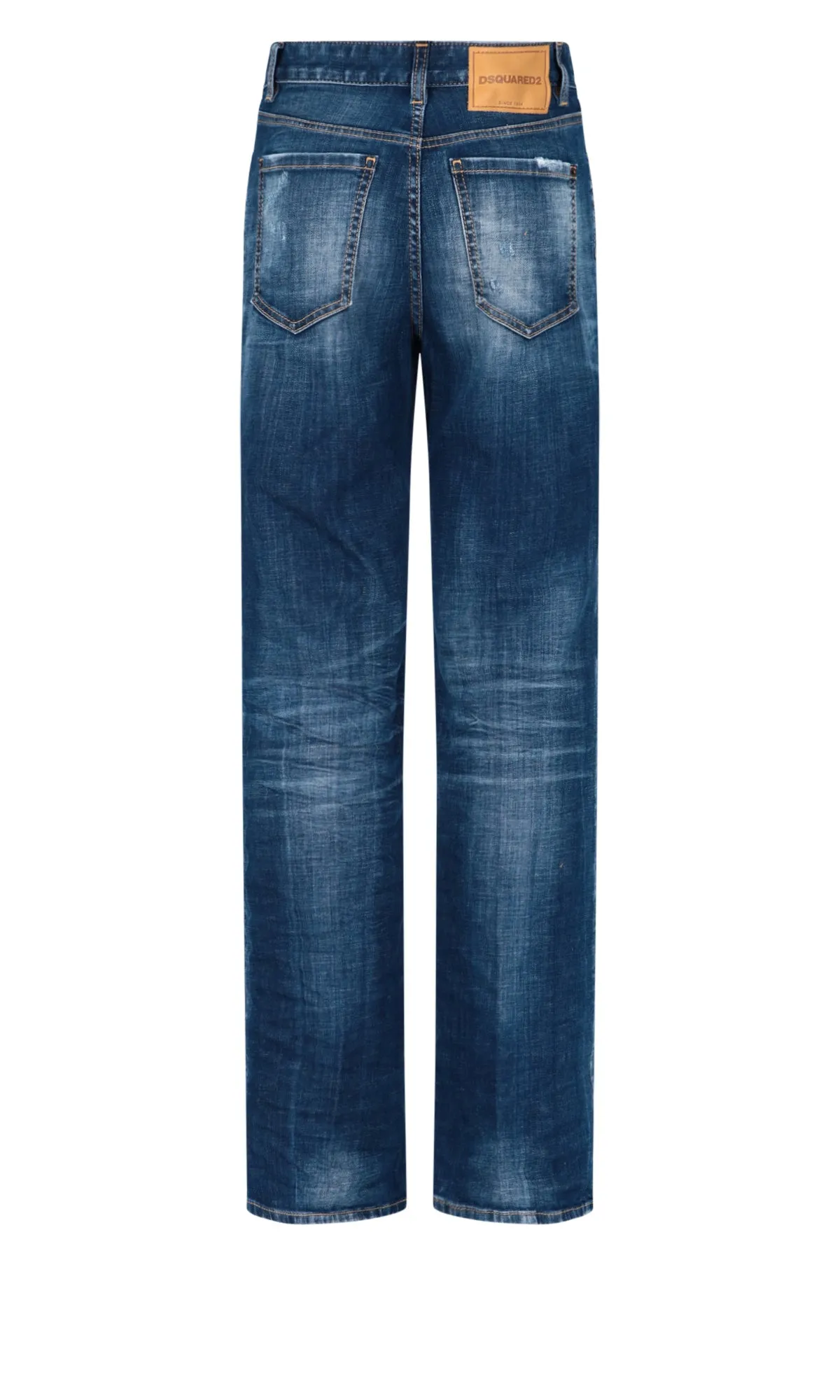 Dsquared2 Distressed Straight Leg Jeans