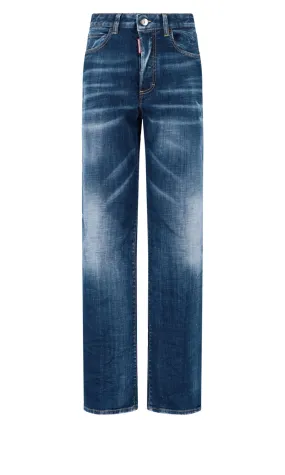 Dsquared2 Distressed Straight Leg Jeans