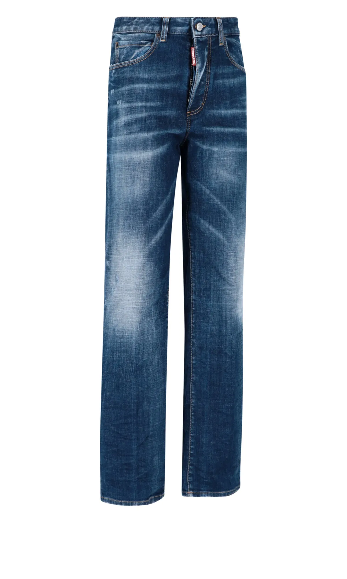 Dsquared2 Distressed Straight Leg Jeans