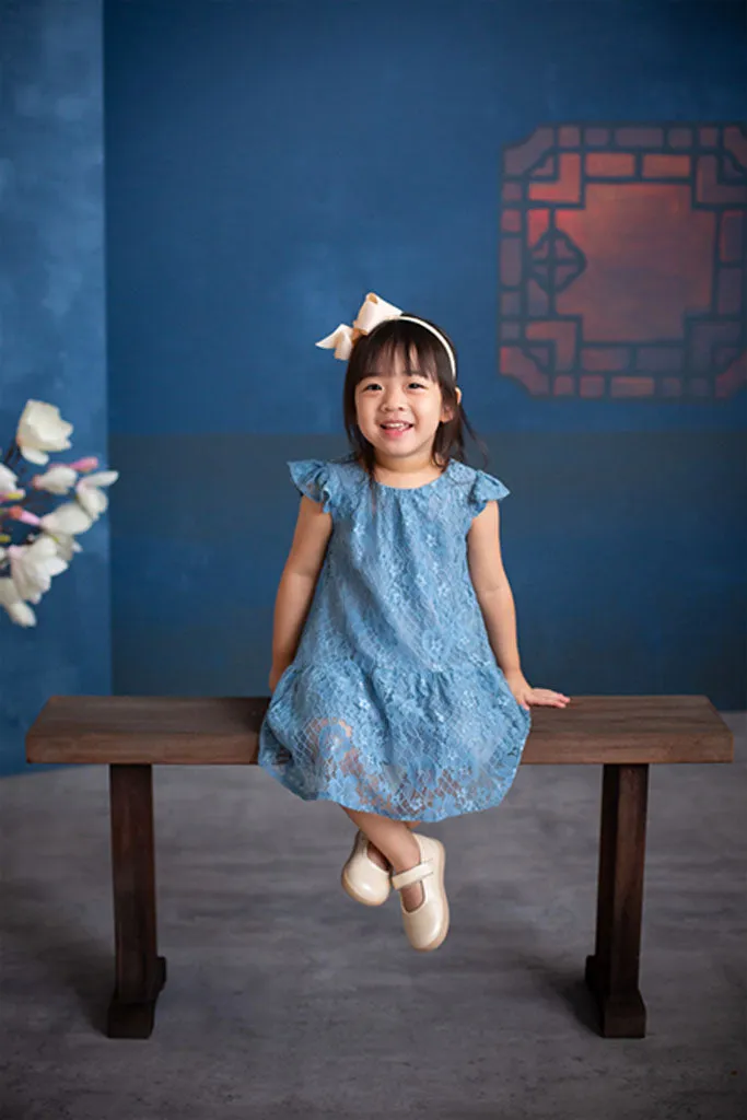 Emelie Lace Dress - Blue