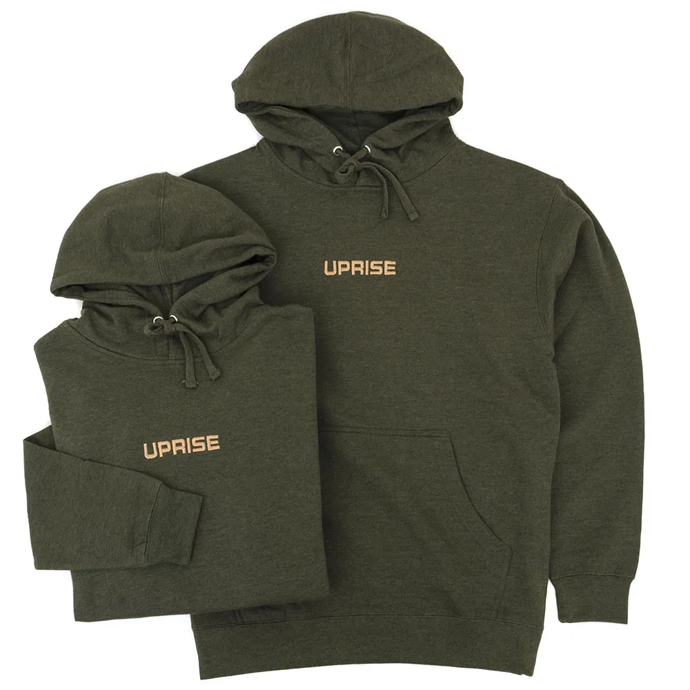 Euro Stretch Midweight Hoody (Army Heather) (S)